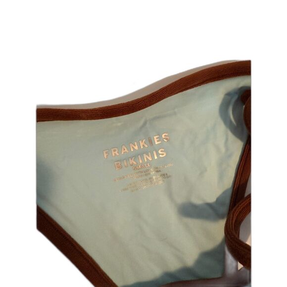 Frankie's Bikini - Blue and Brown Terry Cloth - Size Small - Picture 6 of 7
